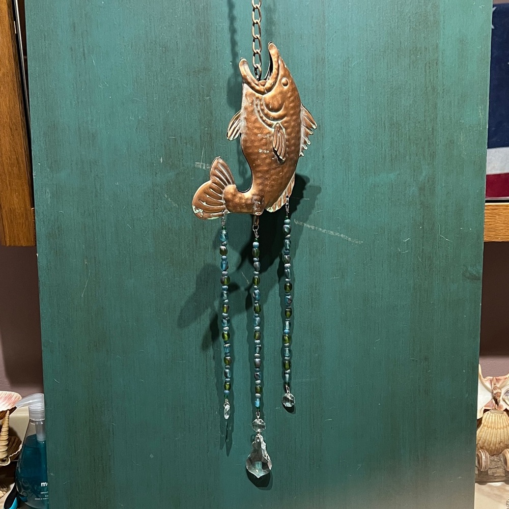 upcycled Copper Fish Sun Catcher